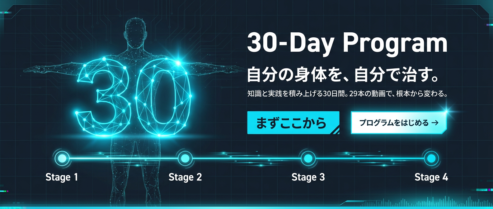 30-Day Program 自分の身体を、自分で治す。